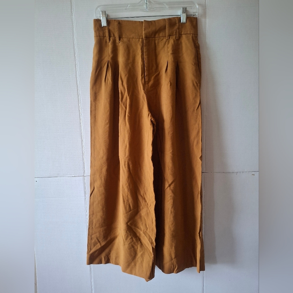 Zara Women's High Waist Stylish Tan Flare Culottes size S